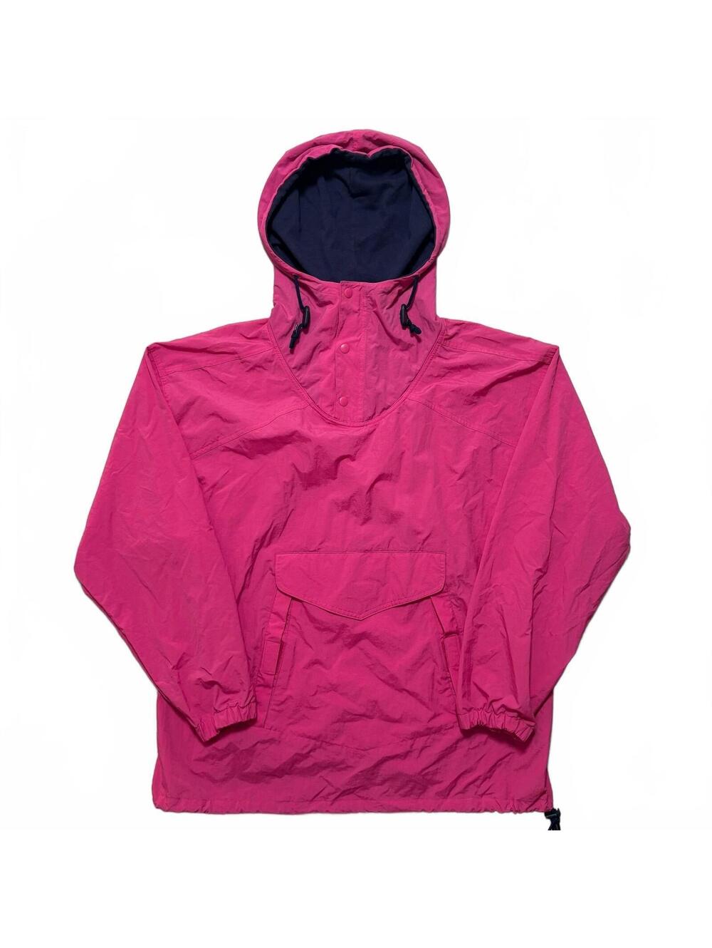 VTG Y2K 90's Gap 1/4 Snap Hooded Anorak Windbreaker Jacket Men's L Pink Gorpcore